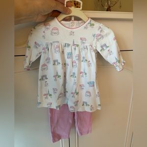 Kissy kissy baby girl 2 piece outfit size 0-3M